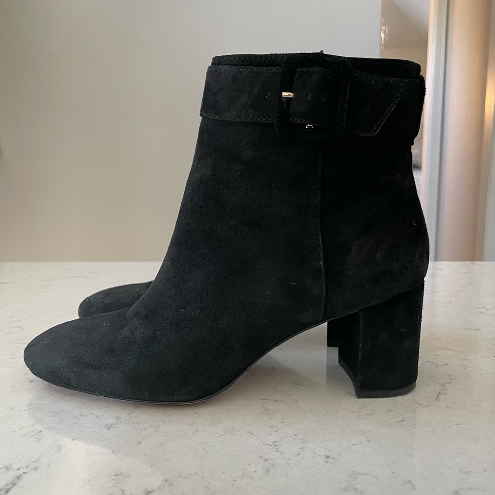 Ann Taylor black suede booties